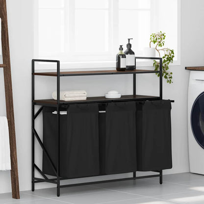 Koš Na Prádlo Se 3 Přihrádkami A Policemi