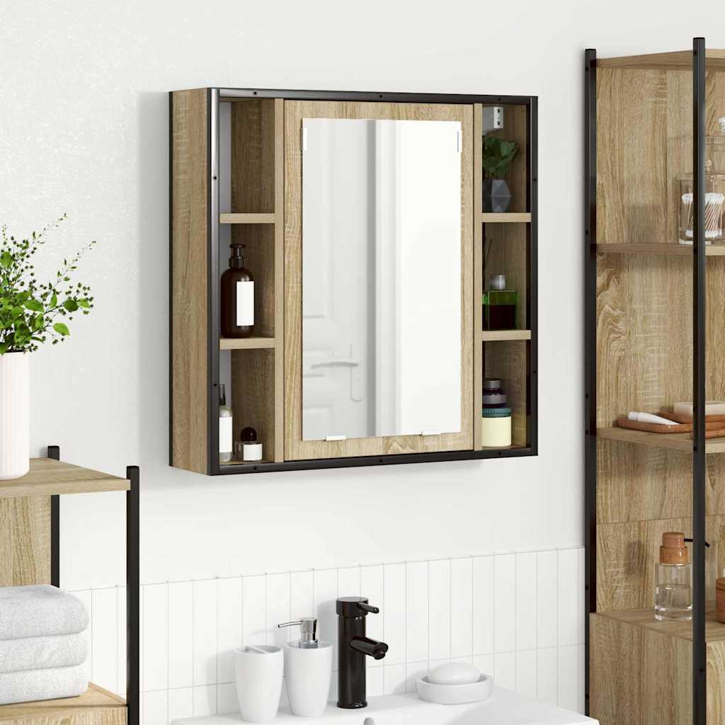 Zrcadlová Skříň Sonoma Dub 60 X 16 X 60 Cm Kompozitní Dřevo
