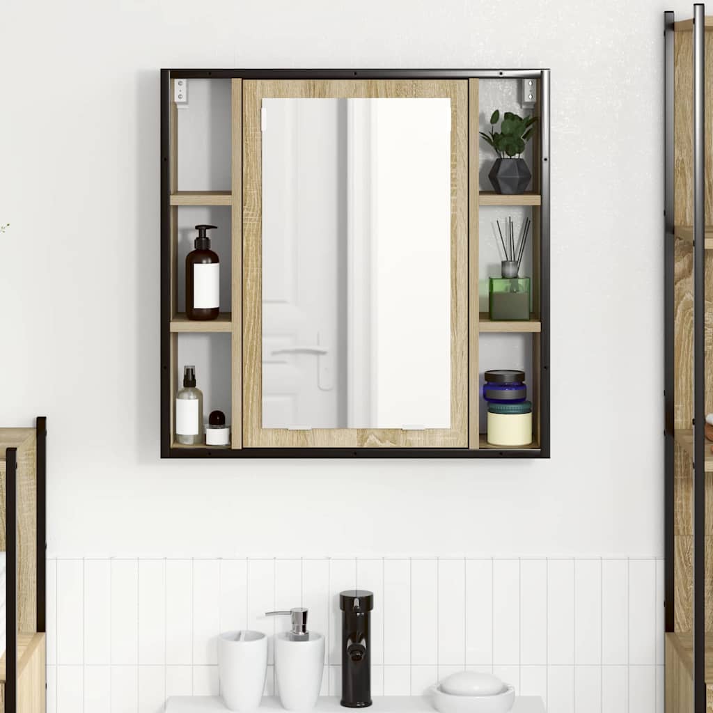 Zrcadlová Skříň Sonoma Dub 60 X 16 X 60 Cm Kompozitní Dřevo
