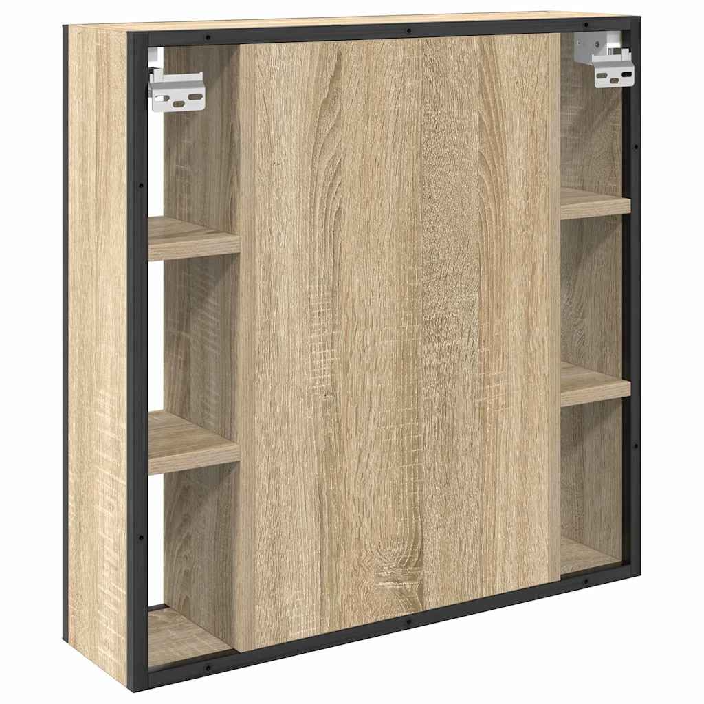 Zrcadlová Skříň Sonoma Dub 60 X 16 X 60 Cm Kompozitní Dřevo