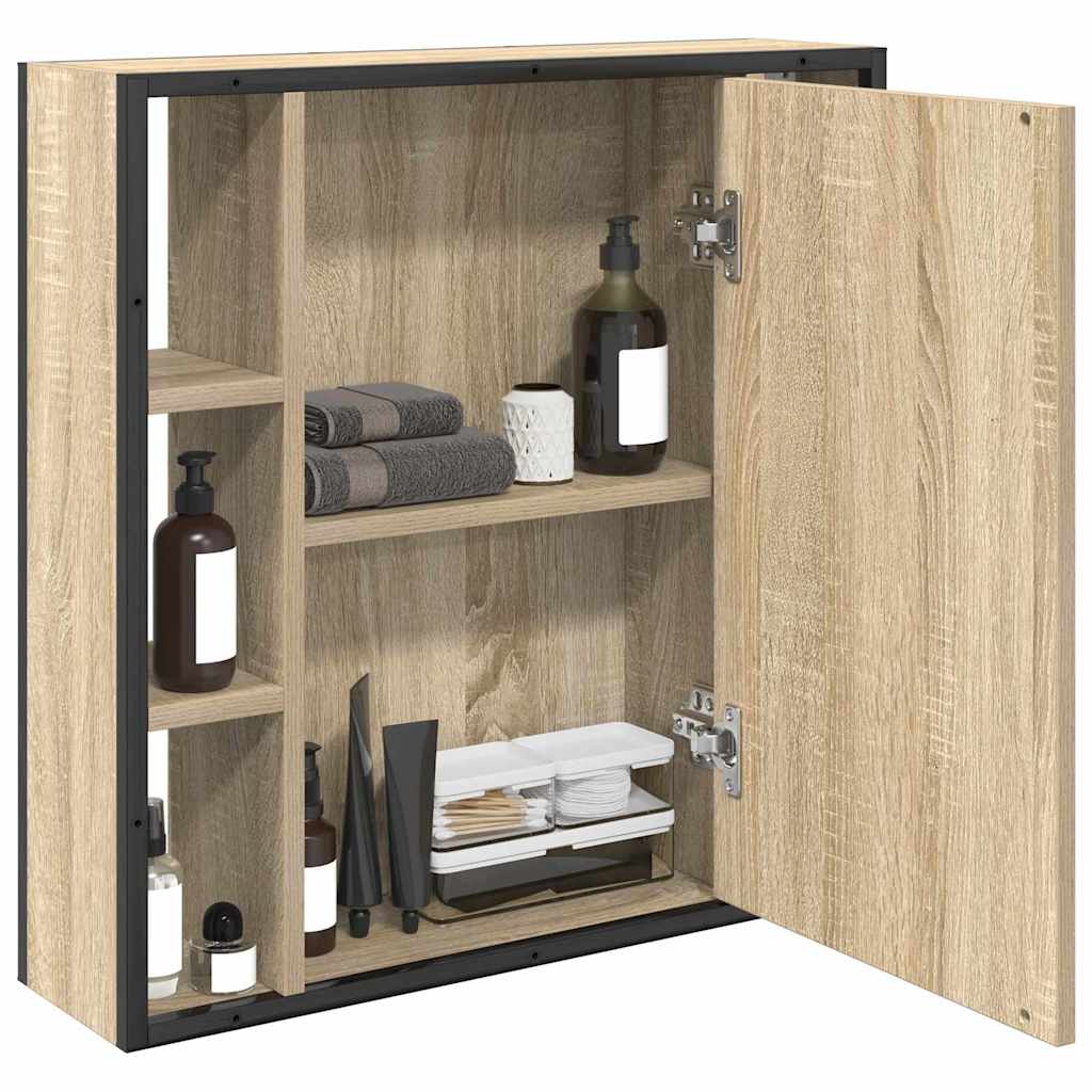 Zrcadlová Skříň Sonoma Dub 60 X 16 X 60 Cm Kompozitní Dřevo