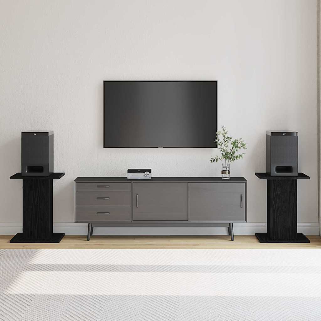 Stojany Na Reproduktory 2 Pcs Černý Dub 30 X 30 X 40 Cm