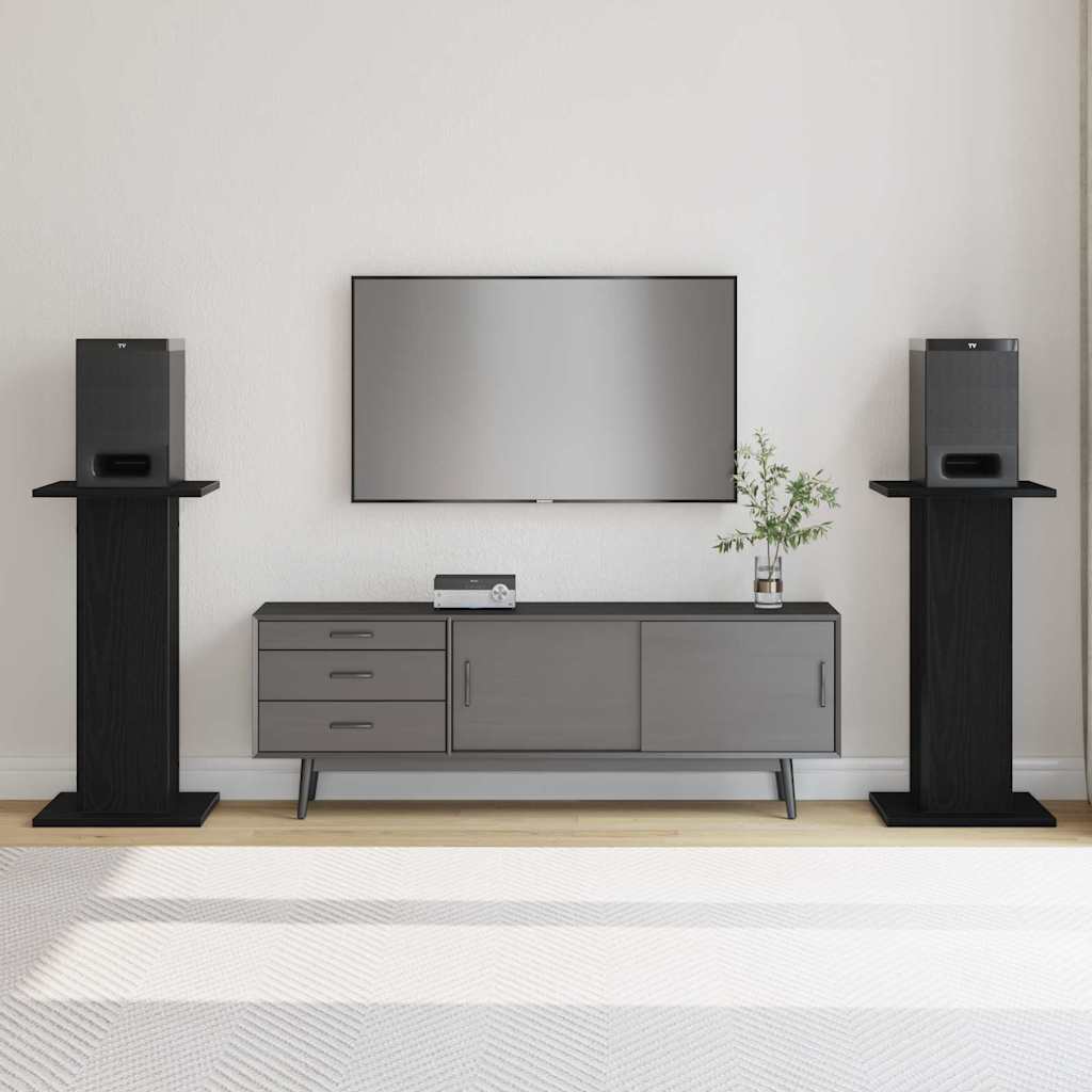 Stojany Na Reproduktory 2 Pcs Černý Dub 30 X 30 X 60 Cm