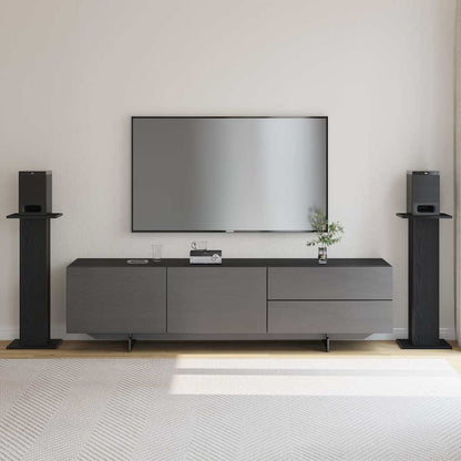 Stojany Na Reproduktory 2 Pcs Černý Dub 30 X 30 X 80 Cm