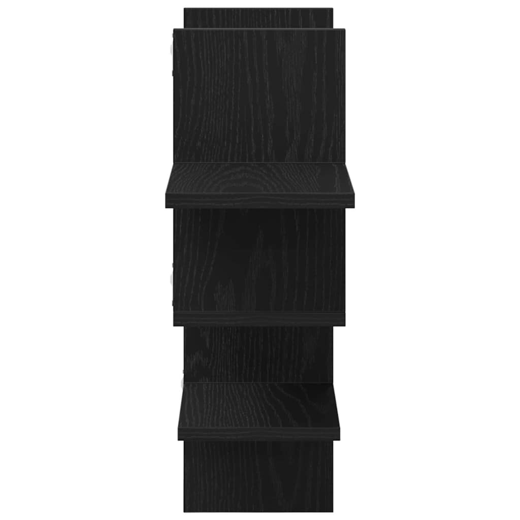 Nástěnná Police Černý Dub 124,5 X 18 X 60,5 Cm, Konstrukční Dřevo