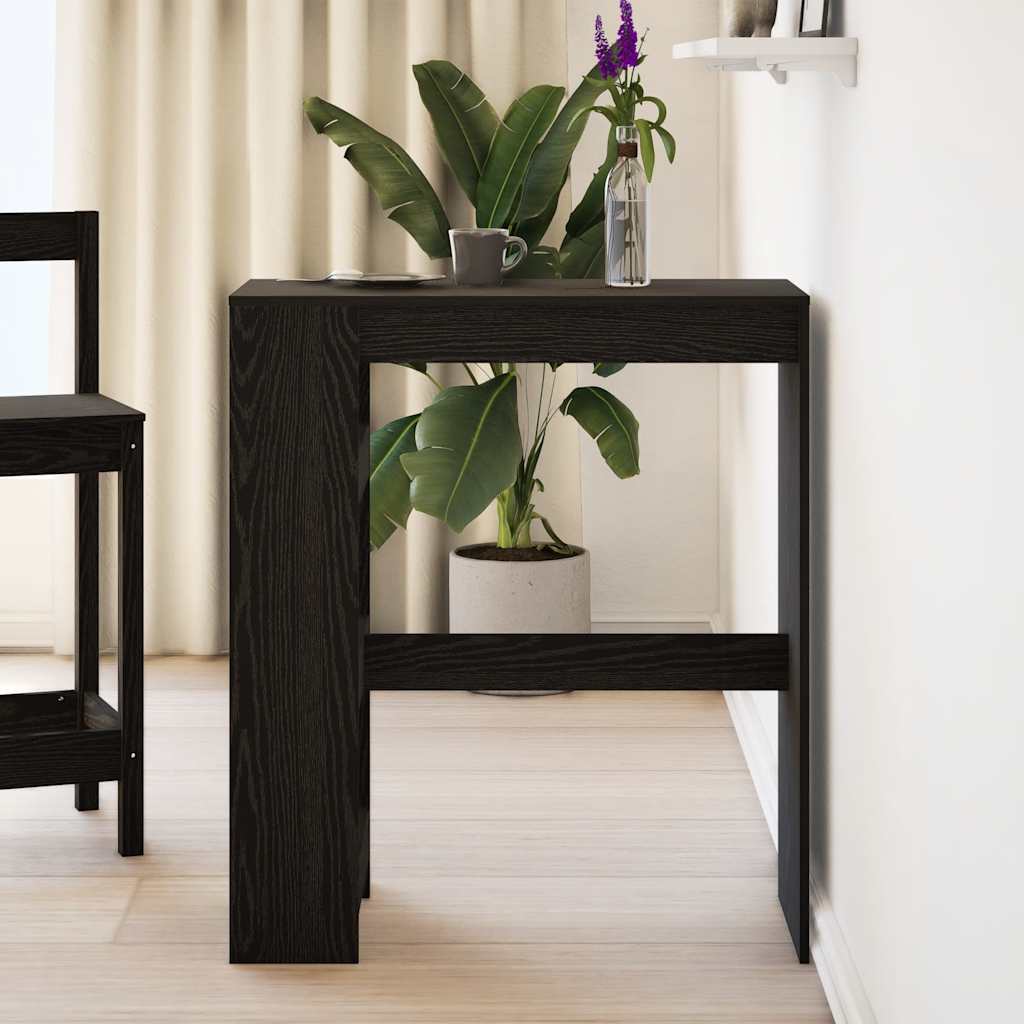 Barový Stůl S Regály Černý Dub 90 X 40 X 103,5 Cm, Konstrukční Dřevo