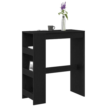 Barový Stůl S Regály Černý Dub 90 X 40 X 103,5 Cm, Konstrukční Dřevo