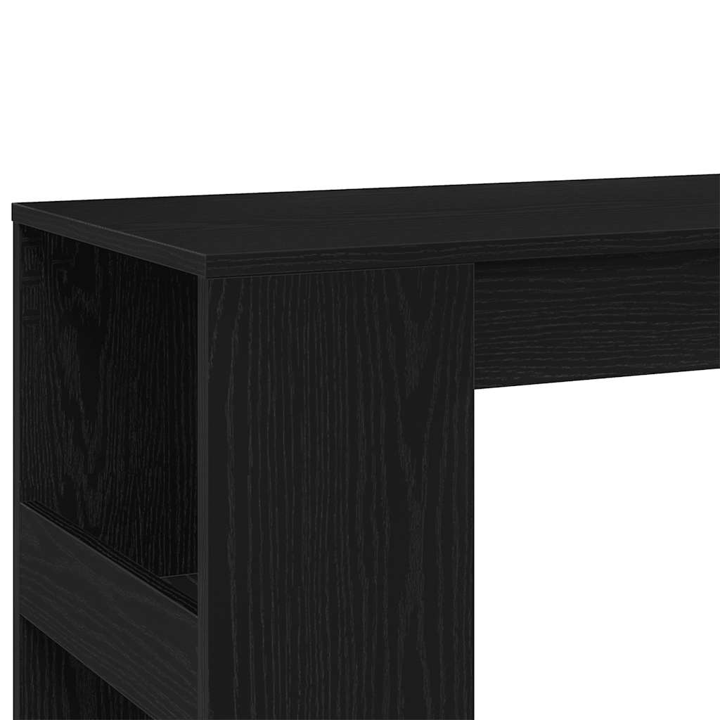 Barový Stůl S Regály Černý Dub 90 X 40 X 103,5 Cm, Konstrukční Dřevo