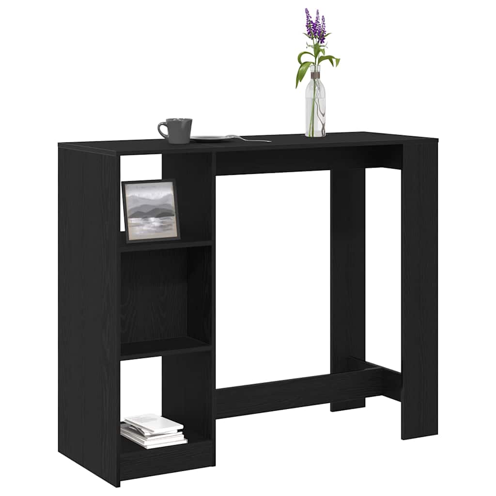 Barový Stůl 124 X 46 X 103.5 Cm Kompozitní Dřevo Černý Dub