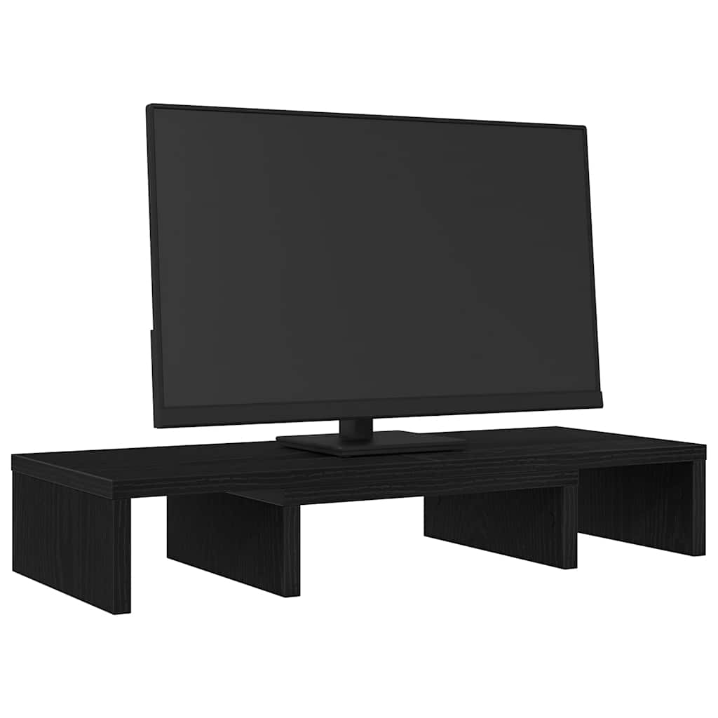 Nastavitelný Stojan Na Monitor, Černý Dub 60 X 24 X 10,5 Cm, Konstrukční Dřevo