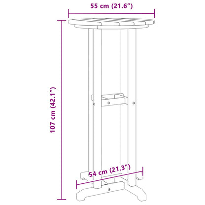 Barový Stůl 55 X 55 X 107 Cm Polyethylen