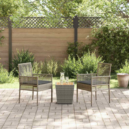 Zahradní Bistro Set 3 Ks Šedá Polyratan