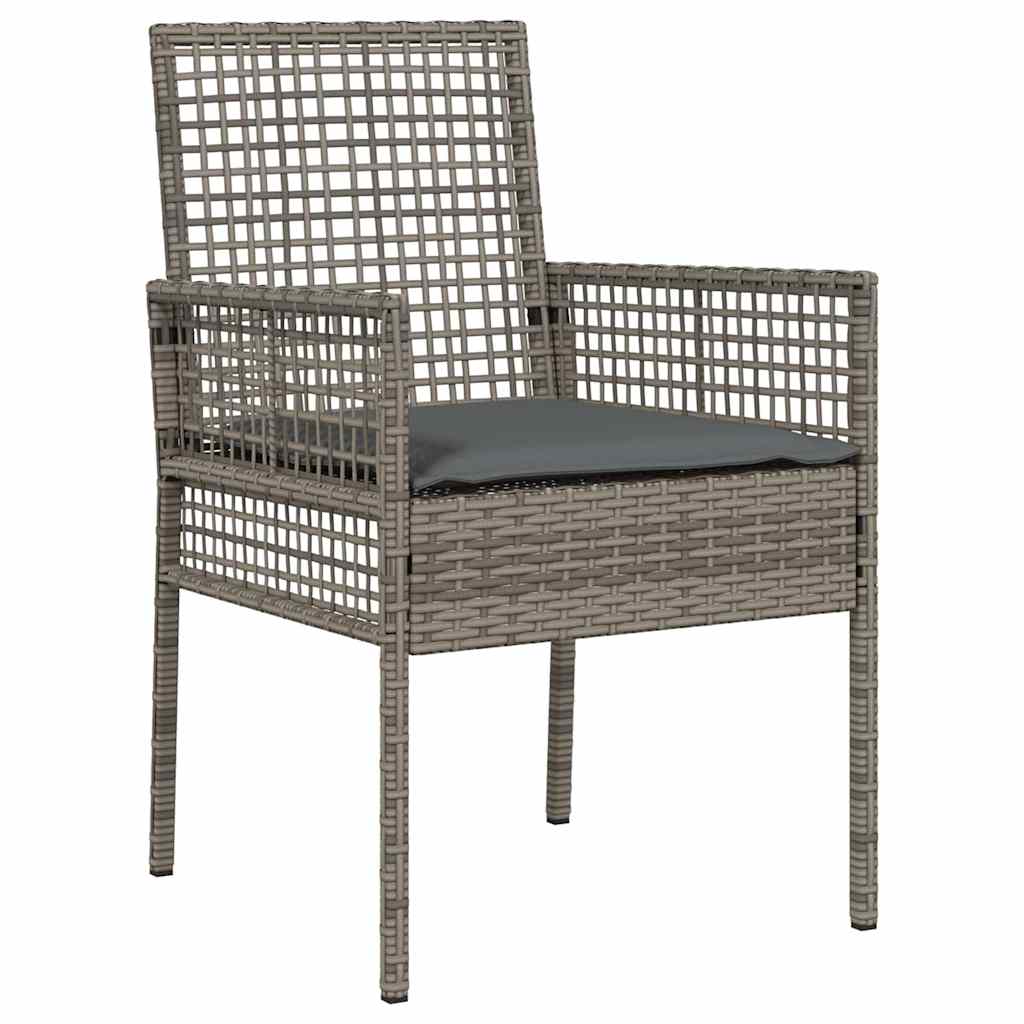Zahradní Bistro Set 3 Ks Šedá Polyratan