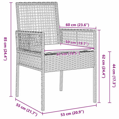 Zahradní Bistro Set 3 Ks Šedá Polyratan