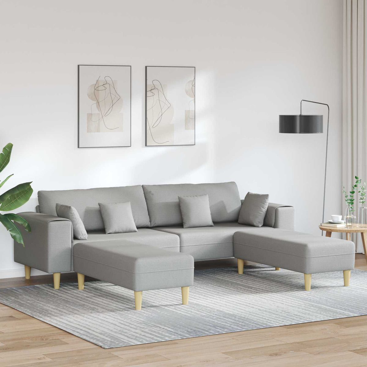Pohovka 250 X 77 X 76 Cm Textil