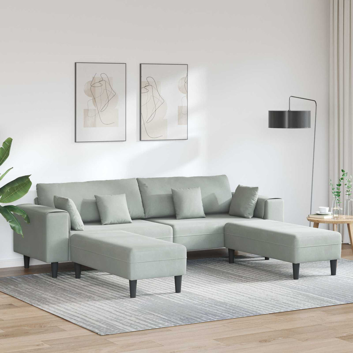 Pohovka 250 X 77 X 76 Cm Samet