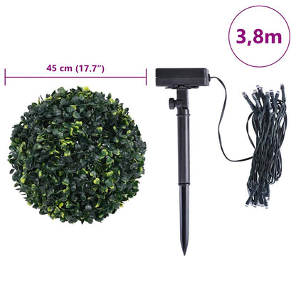 Umělé Buxus Koule S Led Světly 2 Ks Zelené