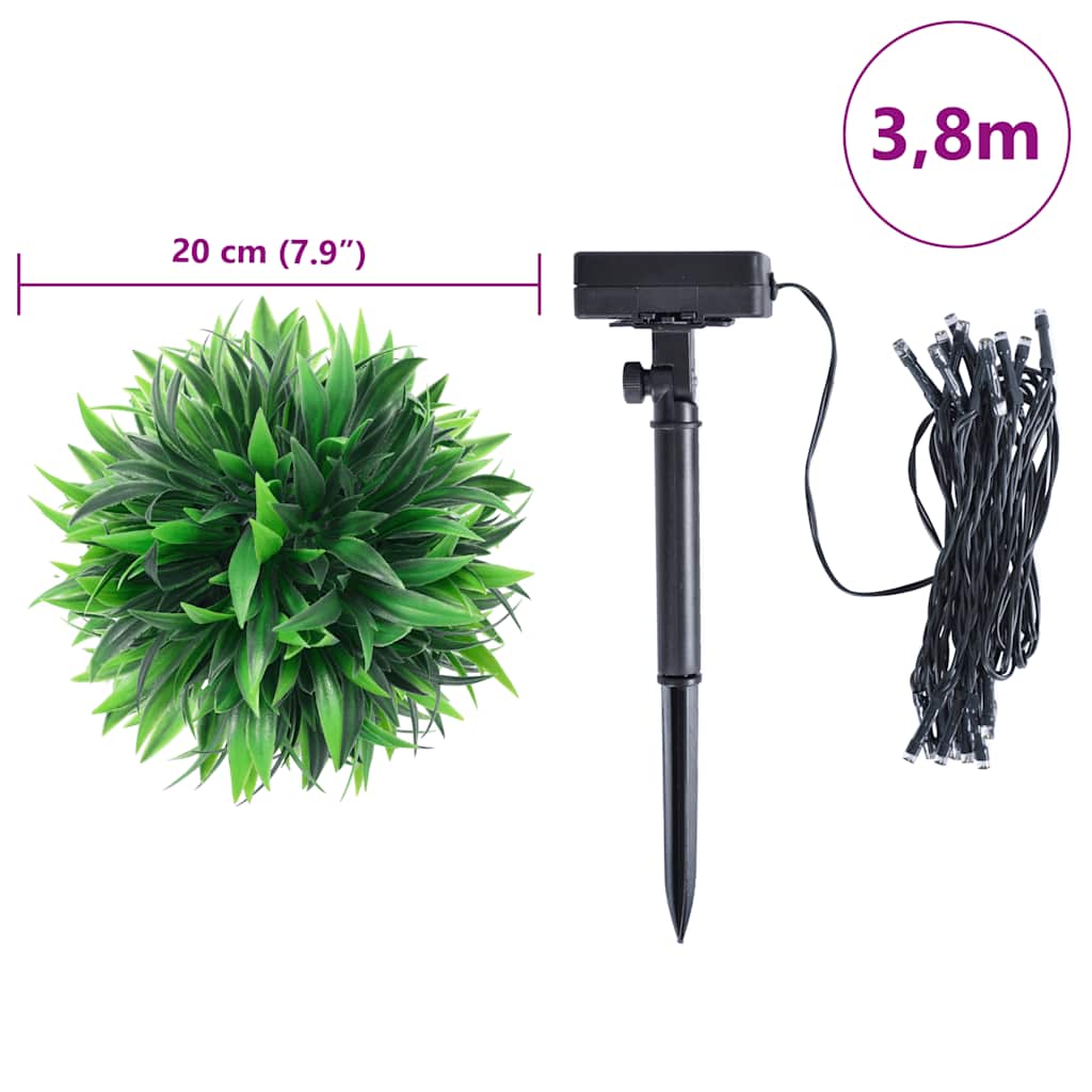 Umělé Buxus Koule S Led Světly 2 Ks Zelené