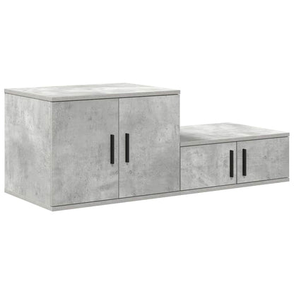 Úložná Skříňka 2 Ks Betonově Šedá 103 X 41 X 40 Cm