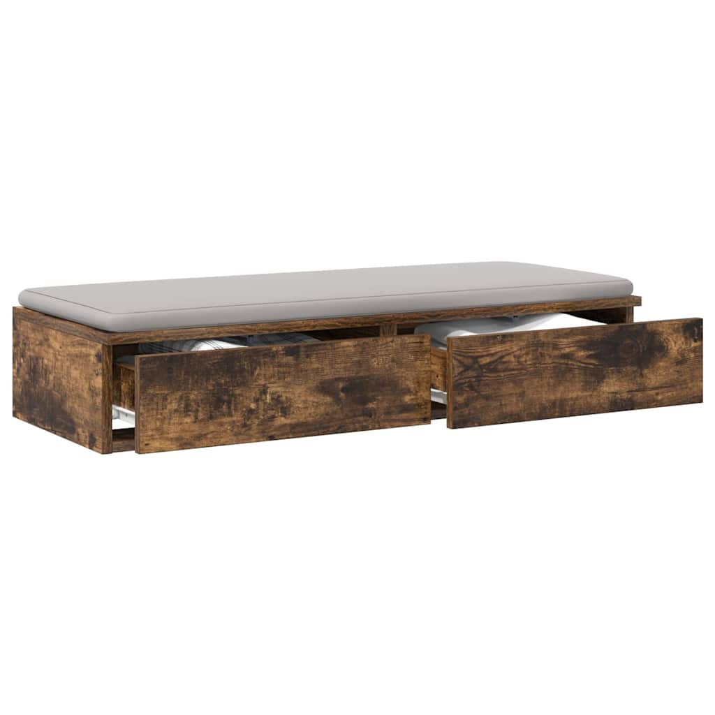 Zásuvky Pod Postel Se Zásuvkou Kouřový Dub 80 X 36,5 X 16,5 Cm