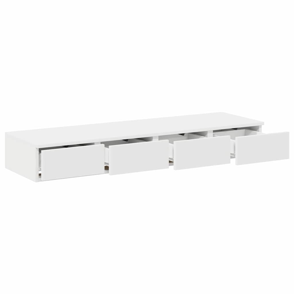 Zásuvky Pod Postel Bílá 120 X 36,5 X 16,5 Cm Kompozitní Dřevo