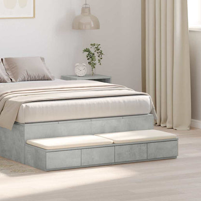 Zásuvky Pod Postel Betonově Šedá 120 X 36,5 X 16,5 Cm