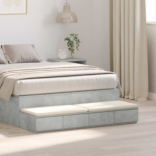 Zásuvky Pod Postel Betonově Šedá 120 X 36,5 X 16,5 Cm