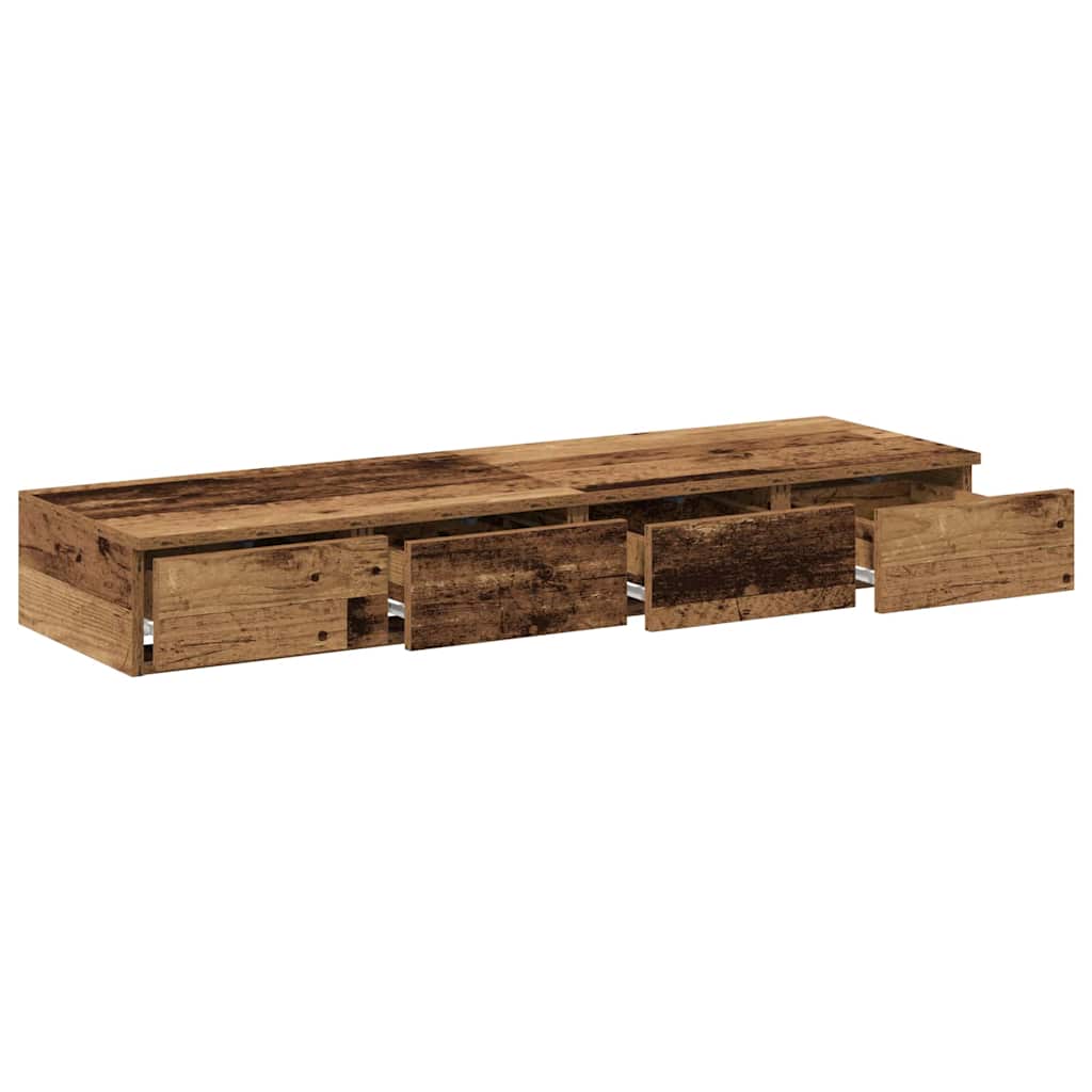 Zásuvky Pod Postel Staré Dřevo 120 X 36,5 X 16,5 Cm