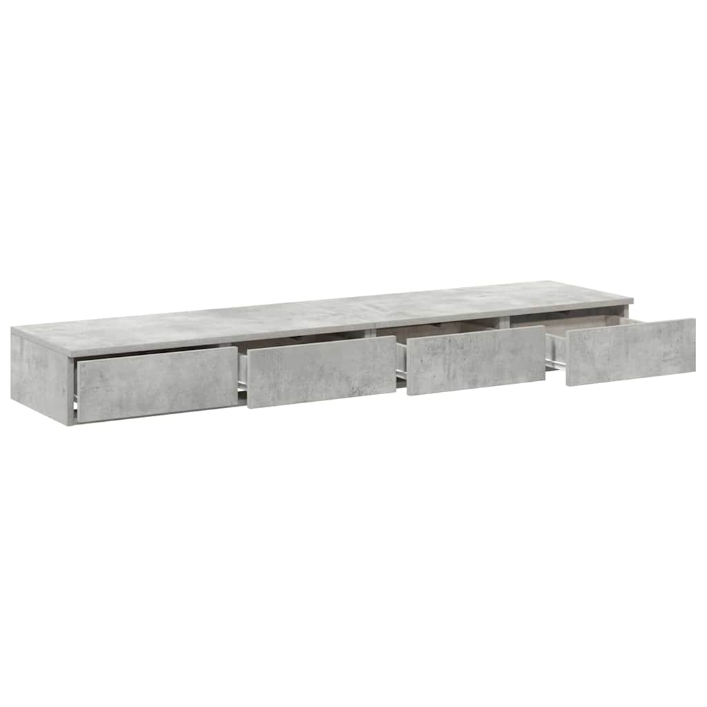 Zásuvky Pod Postel Betonově Šedá 140 X 36,5 X 16,5 Cm