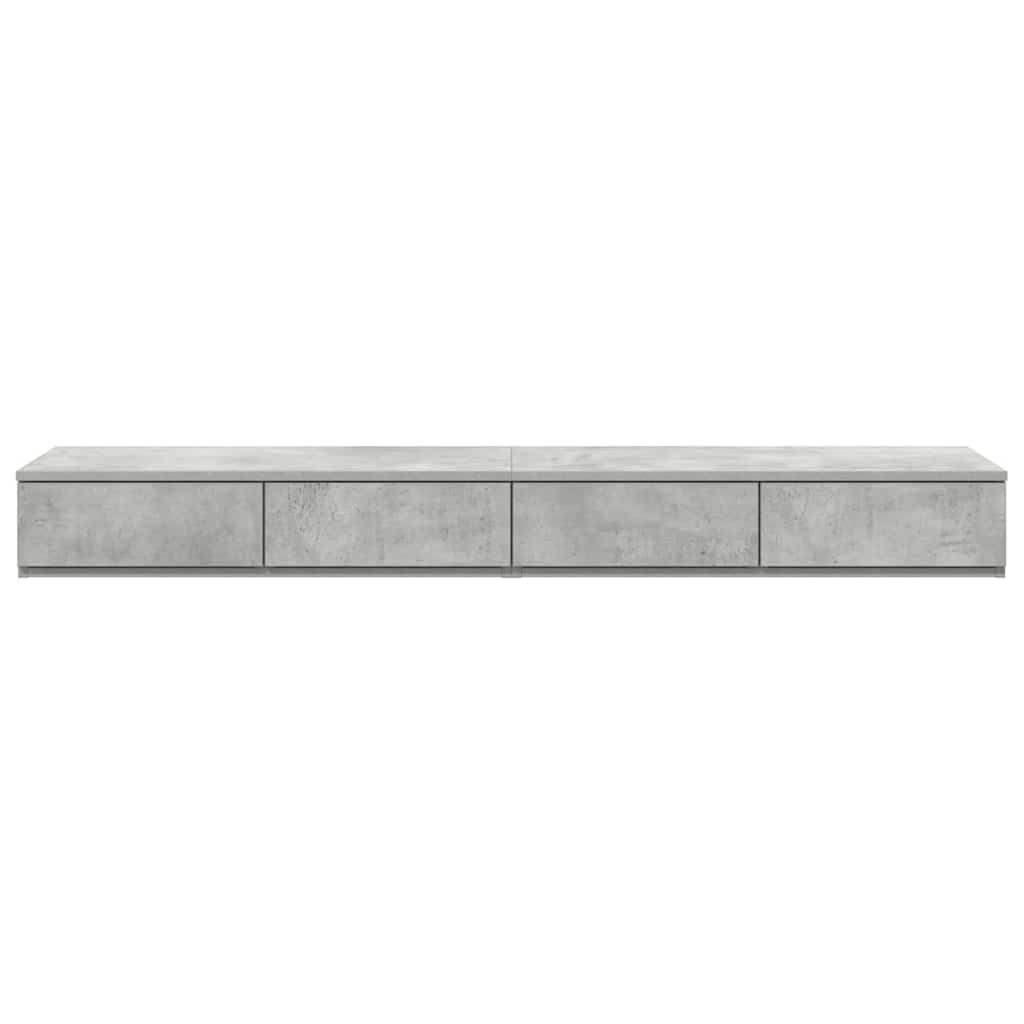Zásuvky Pod Postel Betonově Šedá 140 X 36,5 X 16,5 Cm