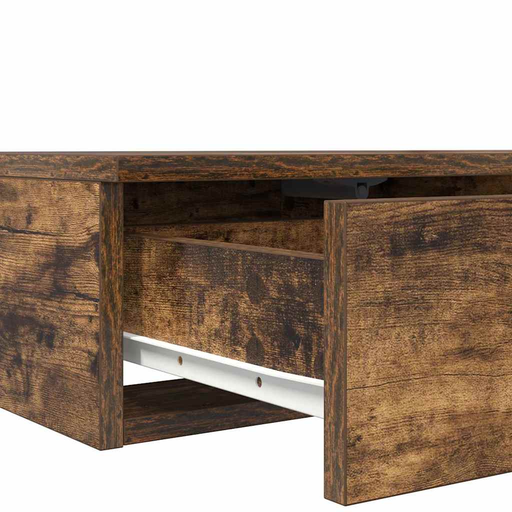 Zásuvky Pod Postel Se Zásuvkou Kouřový Dub 140 X 36,5 X 16,5 Cm