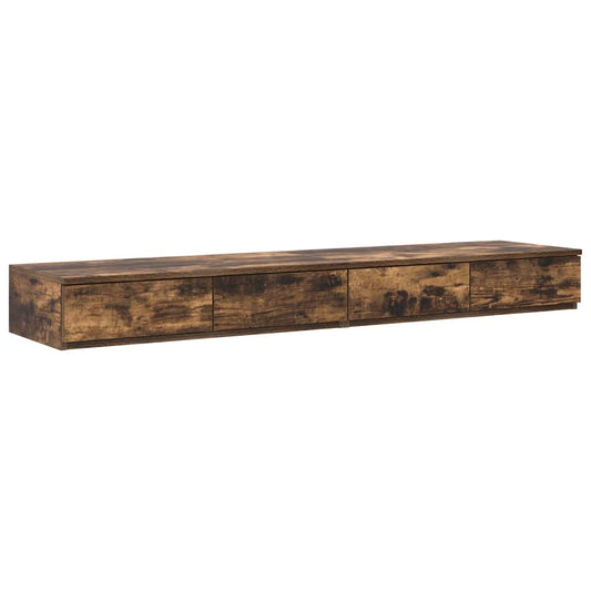 Zásuvky Pod Postel Se Zásuvkou Kouřový Dub 140 X 36,5 X 16,5 Cm