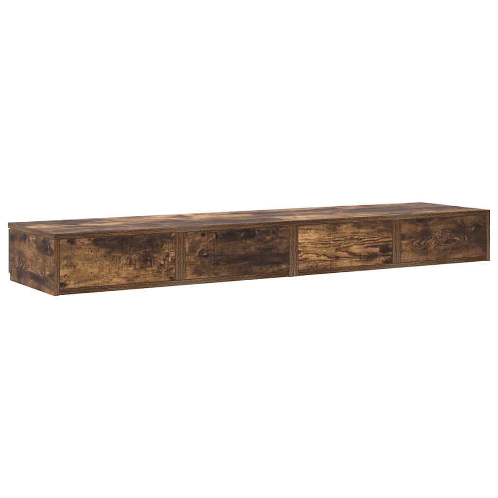 Zásuvky Pod Postel Se Zásuvkou Kouřový Dub 140 X 36,5 X 16,5 Cm