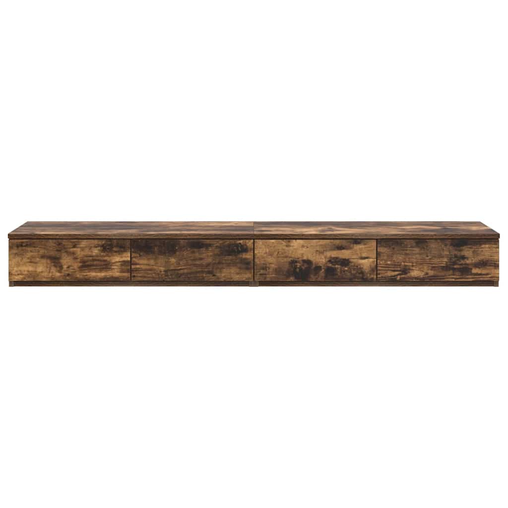 Zásuvky Pod Postel Se Zásuvkou Kouřový Dub 140 X 36,5 X 16,5 Cm