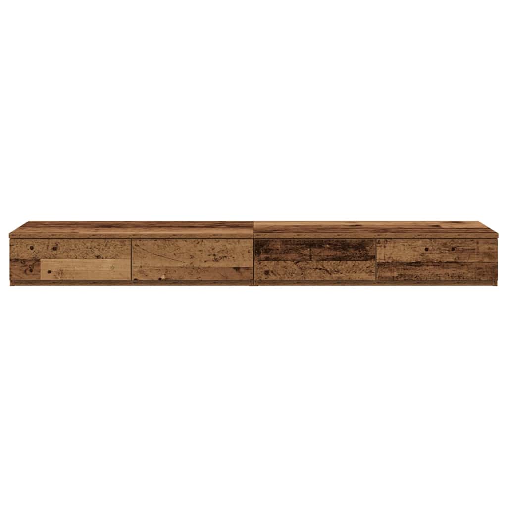 Zásuvky Pod Postel Staré Dřevo 150 X 36,5 X 16,5 Cm