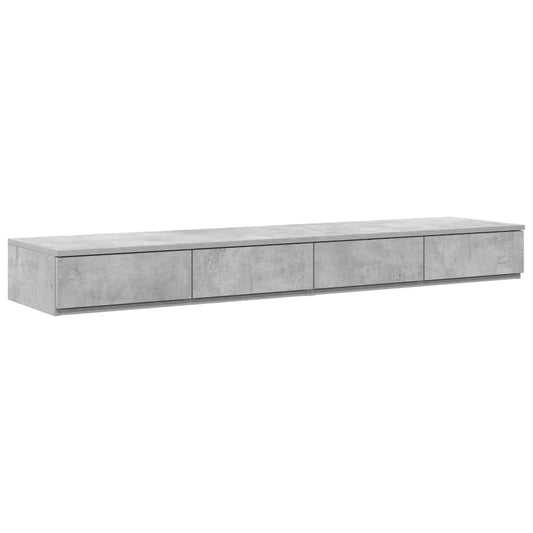 Zásuvky Pod Postel Betonově Šedá 160 X 36,5 X 16,5 Cm