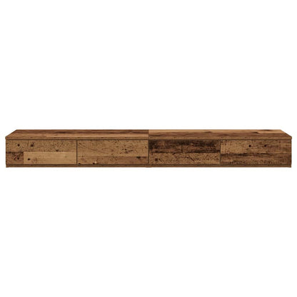 Zásuvky Pod Postel Se Zásuvkou Staré Dřevo 160 X 36,5 X 16,5 Cm
