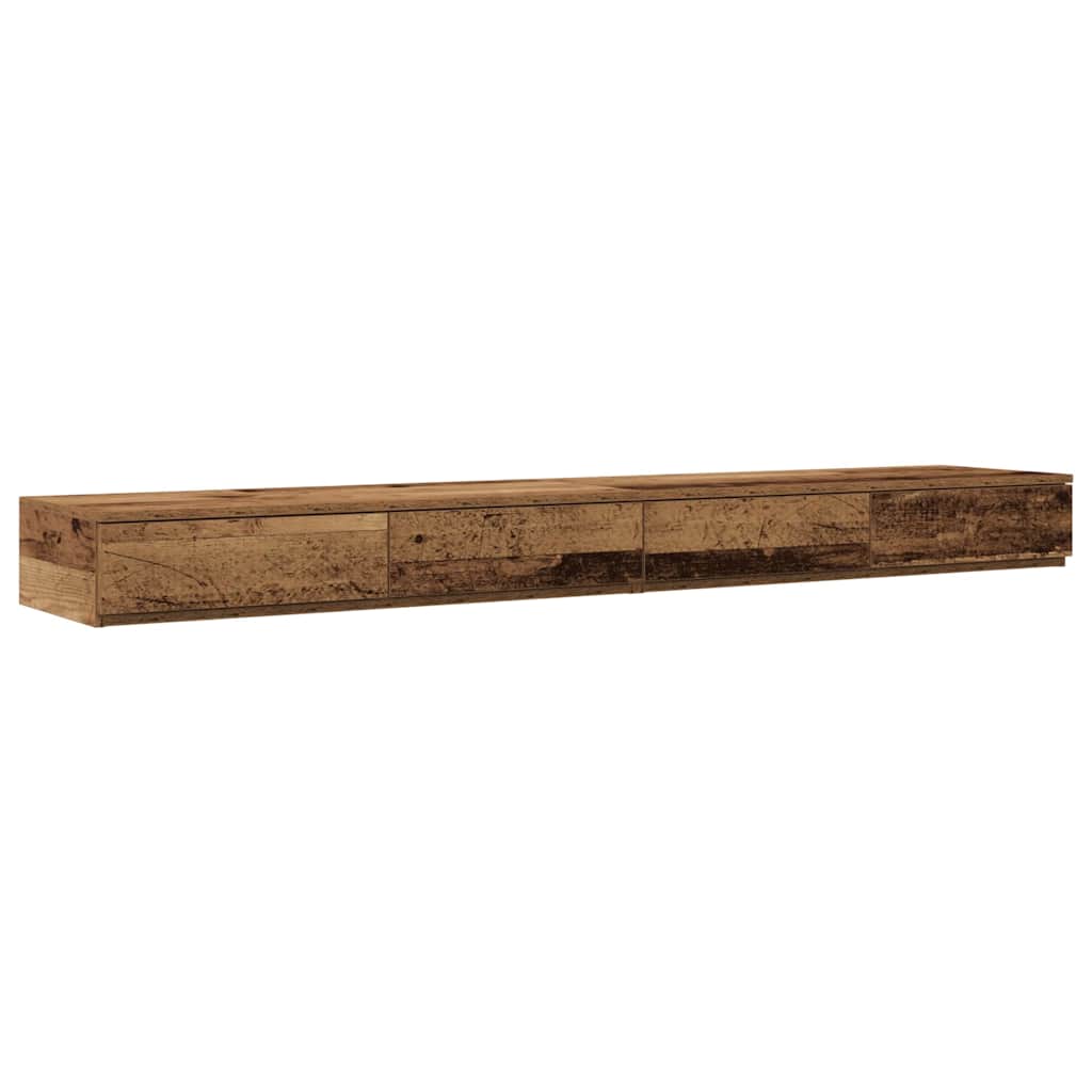 Zásuvky Pod Postel Se Zásuvkou Staré Dřevo 180 X 36,5 X 16,5 Cm