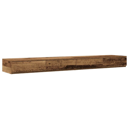 Zásuvky Pod Postel Se Zásuvkou Staré Dřevo 180 X 36,5 X 16,5 Cm