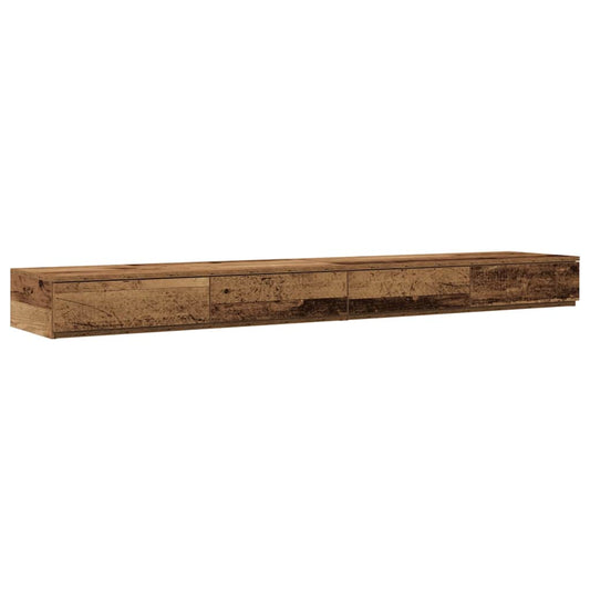 Zásuvky Pod Postel Se Zásuvkou Staré Dřevo 180 X 36,5 X 16,5 Cm