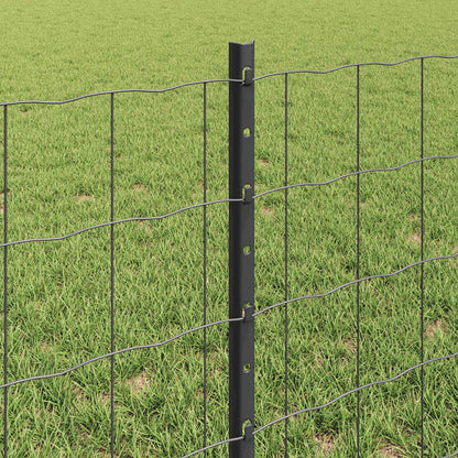 Euro Plot S Pilotem 10 X 0,6 M Ocel Potažená Pvc Šedá Síťovina