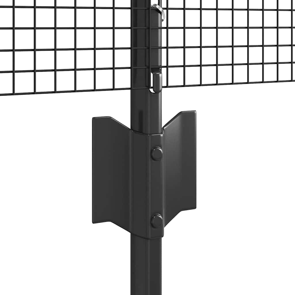 Svařovaná Drátěná Plotovina S Tyčkami 10 X 0,5 M Šedá Síťovina