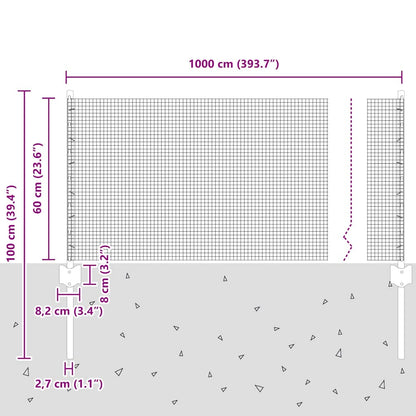Svařovaná Drátěná Plotovina S Tyčkami 10 X 0,6 M Šedá Síťovina