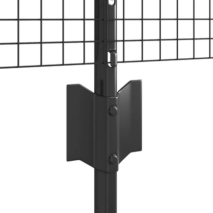 Svařovaná Drátěná Plotovina S Tyčkami 10 X 0,6 M Šedá Síťovina