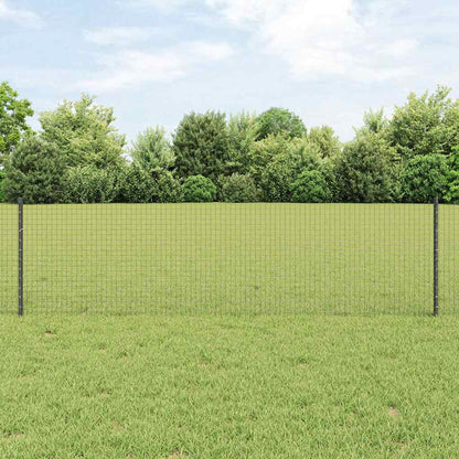 Svařovaná Drátěná Plotovina S Tyčkami 10 X 0,6 M Šedá Síťovina