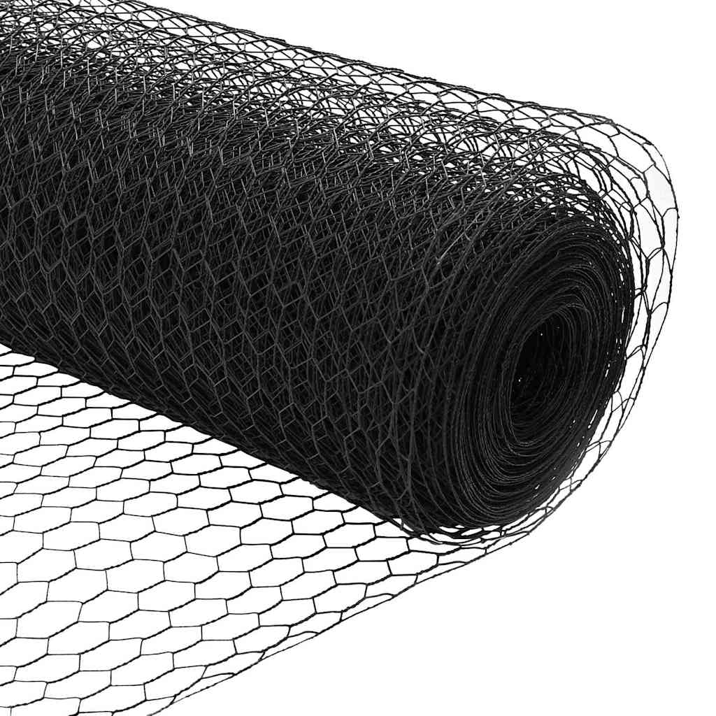 Hexagonální Plot S Podpěrou 10 X 0,5 M Ocel Potažená Pvc Šedá