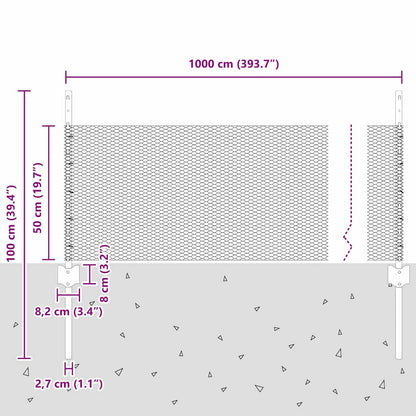Hexagonální Plot S Podpěrou 10 X 0,5 M Ocel Potažená Pvc Šedá