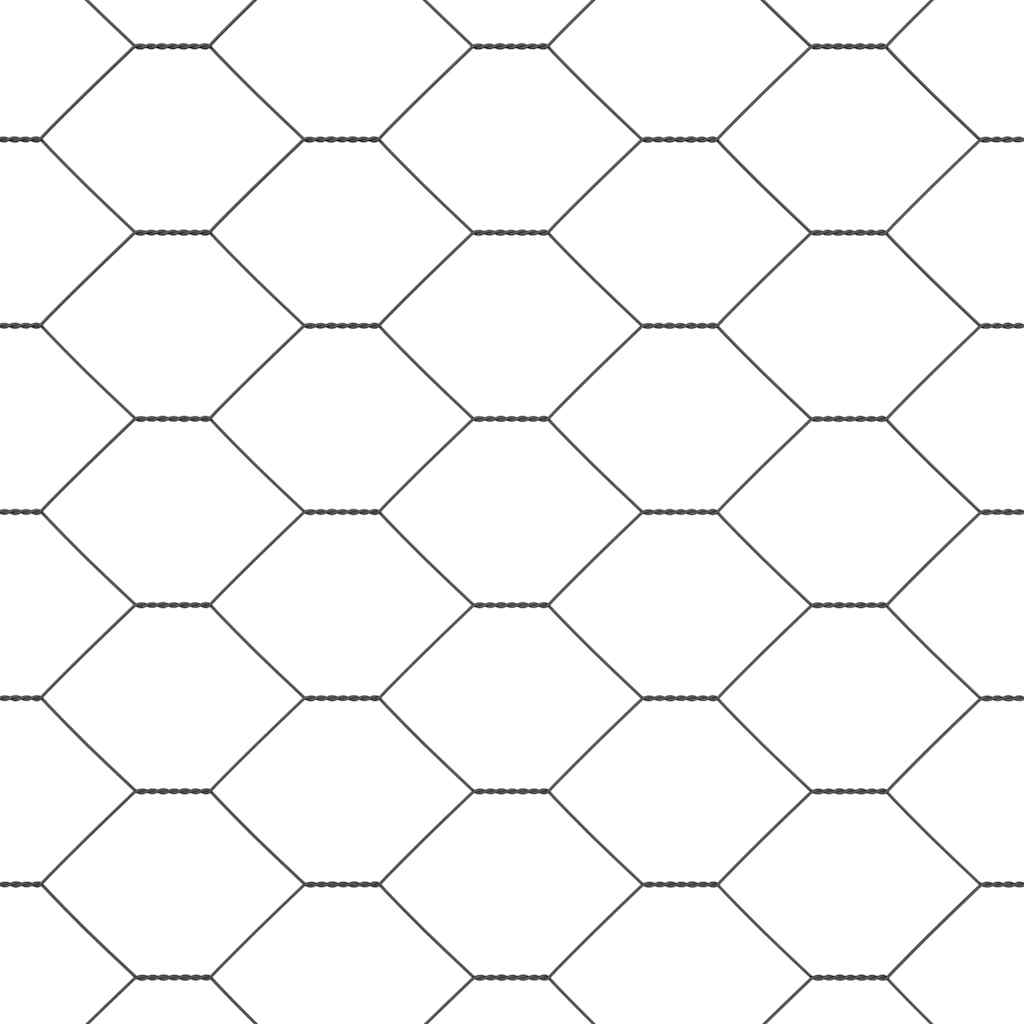 Hexagonální Plot S Podpěrou 10 X 0,5 M Ocel Potažená Pvc Šedá
