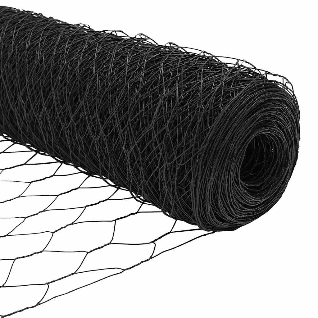 Hexagonální Plot S Podpěrou 10 X 0,5 M Ocel Potažená Pvc Šedá