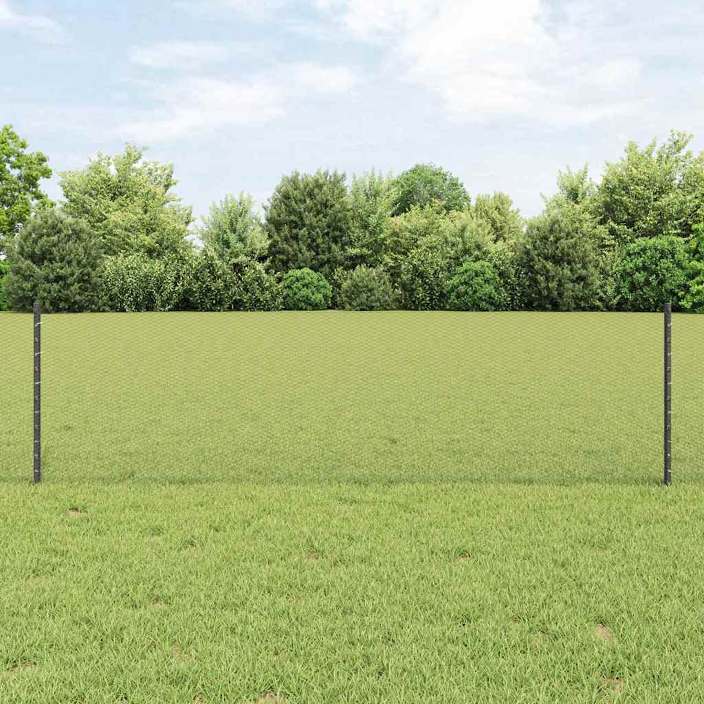 Hexagonální Plot S Podpěrou 10 X 0,6 M Ocel Potažená Pvc Šedá